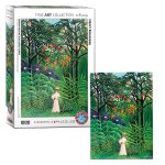 پازل یوروگرافیکس 1000 قطعه طرح زن در جنگل عجیب Woman in an Exotic Forest