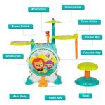 اسباب‌بازی موزیکال جاز و درام بزرگ هولی تویز مدل 3130 Hola Toys Dimple Electric Big Toy Drum Set for Kids - Image 5