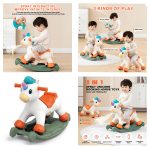 راکر یونیکورن 3 کاره موزیکال هولی تویز Huile Toys کد HE898800 - Image 3