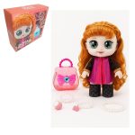 عروسک چشم تیله‌ای بونا Bona Princess به همراه کیف و جواهرات کد 8802 - Image 3