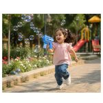 تفنگ حباب‌ساز فضایی آبی Color Bubble Gun - Image 2